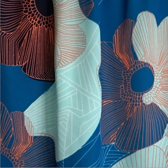 Allison Joy Blue Floral Off-Shoulder Blouse - Picture 5 of 10